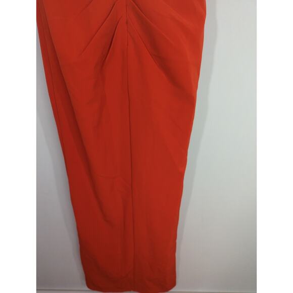 JS Collections Red Ruched Back V Neck Party Dress Women 2‎ NWT Valentine Holiday - Picture 9 of 14